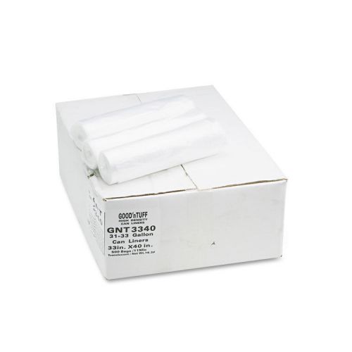 Good &#039;n Tuff High Density Waste Can Liners 31-33gal 9mic 33 X 39 Natural 500/CT
