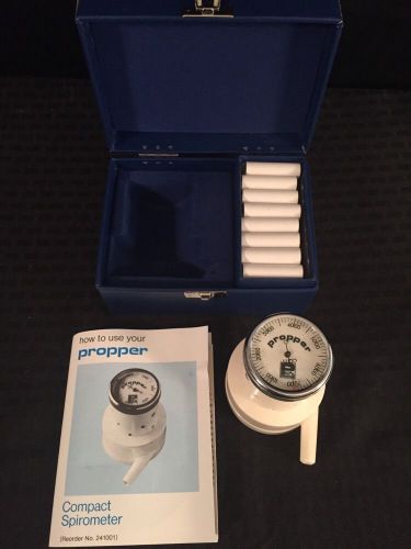NEW PROPPER Portable Compact Spirometer 0-7 Liters 241001 In Case
