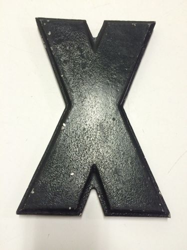 Vtg Wagner Sign Letter &#034;X&#034; Marquee Display Aluminum Hanging Industrial Numbers