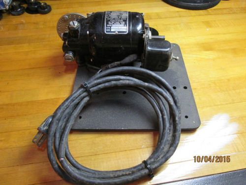 Vintage bodine nsp-11r 1/150 hp speed reducer gear motor 115 vac - works great! for sale