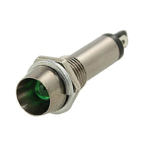 Amico dc 6v 2 pins thread connection green pilot light signal indicator lamp for sale