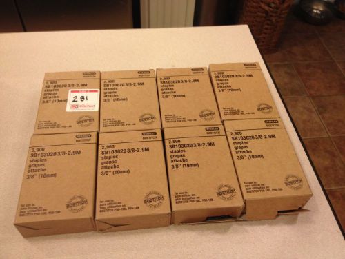 Stanley Bostitch SB103020 3/8-2.9M 3/8 10mm staples 8 boxes of 2900 each