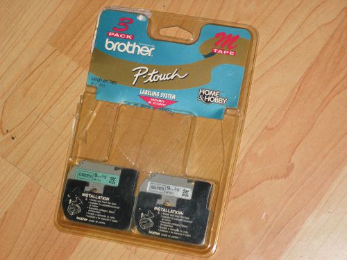 2 Packs (M721 and M921) Genuine Brother P-Touch M-Tape 1/2 inch (M-721 &amp; M-921)