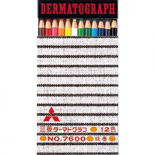 F/S New Mitsubishi Pencil Co., Ltd. Grease Pencil 7600 Oil 12 Color Set K760012C