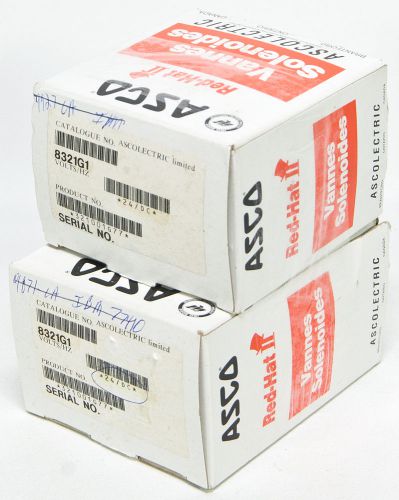 2 new asco red hat ii 8321 series pilot operated quick exhaust solenoid valves for sale