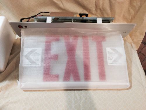 Exit sign w/ battery back up, 0.4w, red, 1 for sale