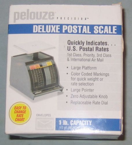 1995 PELOUZE DELUXE POSTAL SCALE IN ORIGINAL BOX