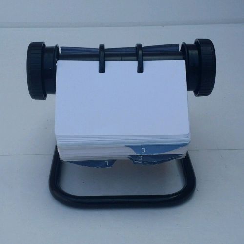Rolodex Bussinness Card File Organizer Size 6&#034;x7&#034; Black Holds 3&#034;x5&#034; Cards