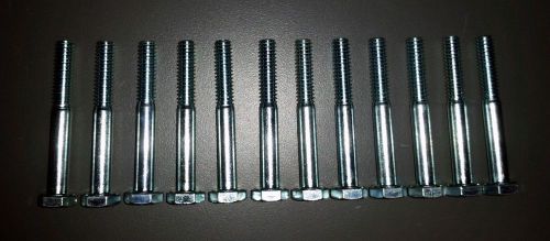 12 pieces of 1/4&#034; 20 x 2&#034; zinc plated hex cap screw and 12 pieces 1/4&#034; nuts for sale
