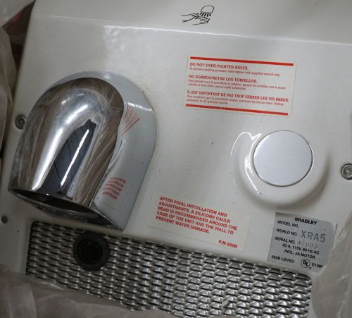 Bradley xra5-974b white auto sensor commercial wall hand air dryer 2889-2800000 for sale