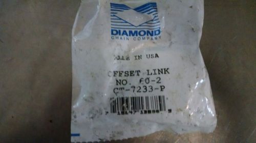Diamond # 60-2 offset roller chain link ct-7233-p for sale