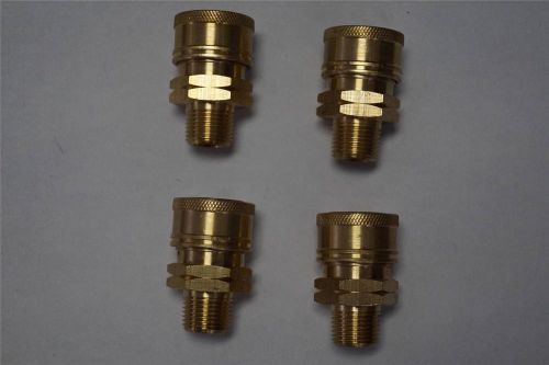 BRASS 3/8 MNPT PRESSURE WASHER QUICK CONNECT COUPLER SET OF 4 85.300.108