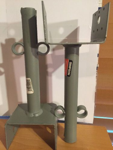 2 Simpson Strong-Tie 4&#034; X 4&#034; 12-GaUge Elevated Post Bases, Part #EPB44, New