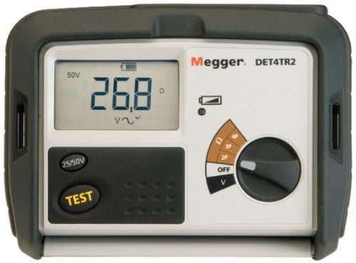 Megger det4tr2 4-terminal ground resistance tester with rechargeable battery, for sale