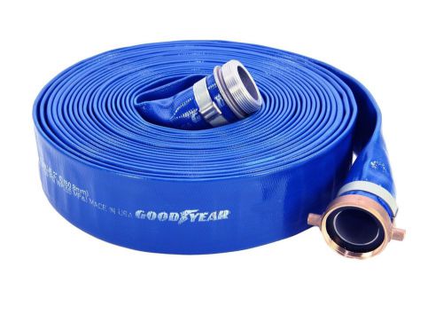 2&#034; x 50 ft blue spiraflex pvc water discharge hose for sale