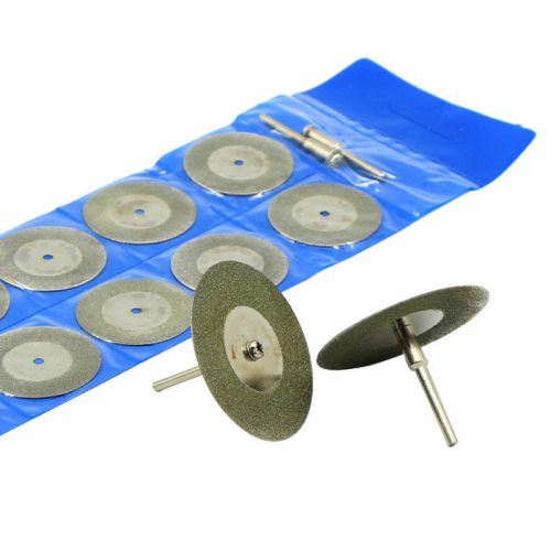 10PCS 40mm Diamond Coated Rotary Cutting Cut Off Blade Wheels Disc Kits   New