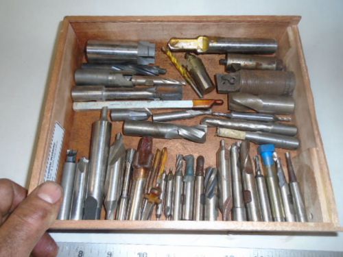 MACHINIST TOOLS LATHE MILL Machinist Lot of End Mill Cutters and Other Cutters