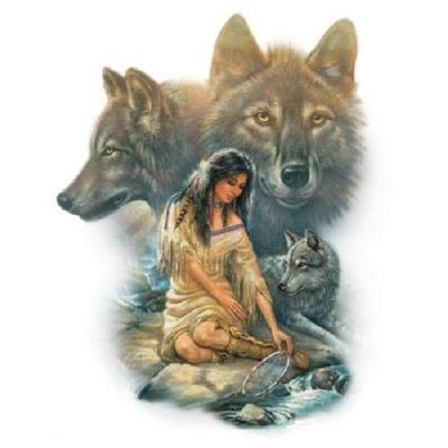 Wolf Vision HEAT PRESS TRANSFER for T Shirt Tote Sweatshirt Quilt Fabric 224c