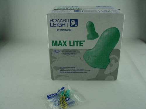 Howard Leight Max Lite LPF-30 100-Pair Corded Earplugs New Box Ear Plugs