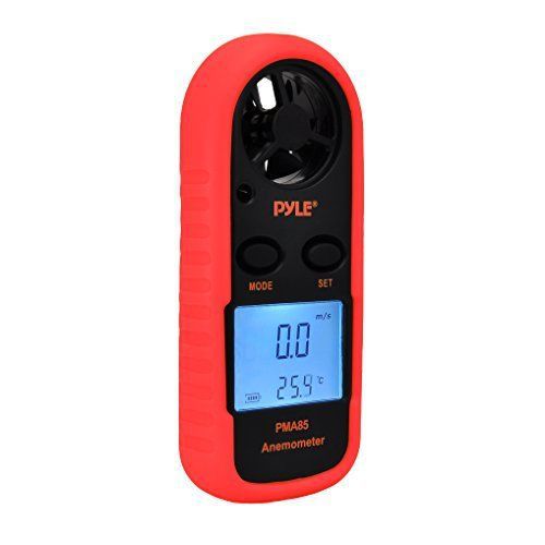 New pyle pma85 digital anemometer measures wind and temperature free shipping for sale