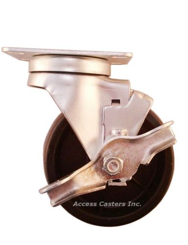 3pdlpsb 3&#034; swivel plate caster with brake for delfield, 220 lbs capacity for sale