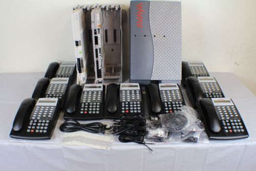 Lucent avaya partner acs r8 phone system w/ (9) 18d telephones, vm, aa &amp; more... for sale