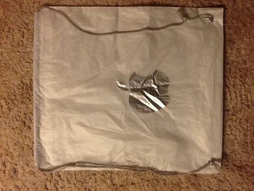 Apple Store Plastic Drawstring Merchandise Shopping Bag Apple Logo Backpack USED