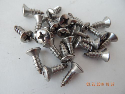 STAINLESS STEEL OVAL HEAD PHILLIPS TAPPING SCREW. 14 x 3/4&#034; 25 PCS. NEW