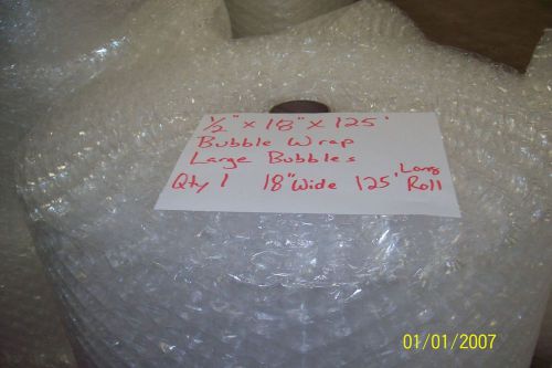 1/2&#034; wp large bubble. wrap my padding roll. 125&#039;&#039; x 18&#034; wide 125ft perf 12&#034; for sale