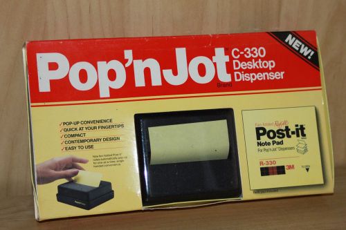Vintage 1988 Pop&#039;n Jot 3M Post-It Pop Up Note Dispenser Weighted Dorm C-330
