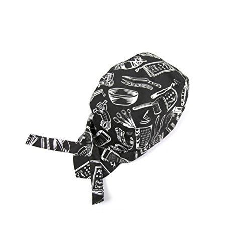 TINKSKY Tinksky Fashion Cutlery Style Chefs Hat Kitchen Catering Skull Cap