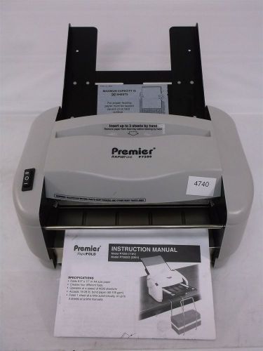 Premier Rapid Fold (P7200) Paper Folder w/ Instruction Manual #4740