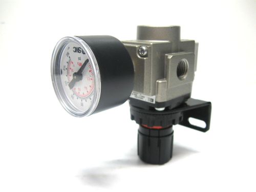 Smc ar20-n02b-z regulator 7-125 psi, 1/4 inch port with 160 psi gauge for sale