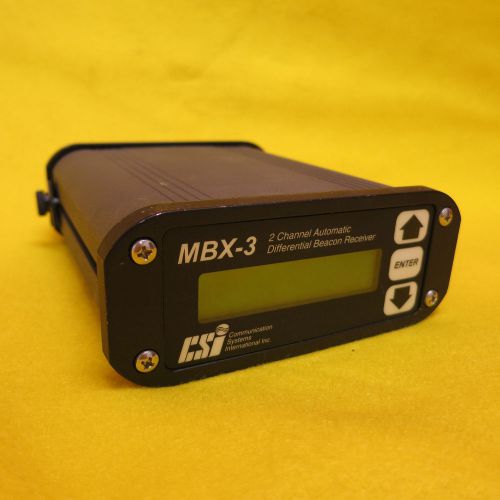 CSI MBX-3 2 Channel Automatic Differential Beacon Receiver *NO ACCESSORIES* #K4