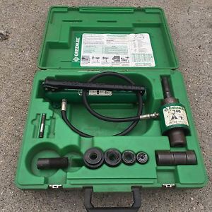 Greenlee 7306 hydraulic knockout 767 pump punch 746 ram driver set conduit for sale