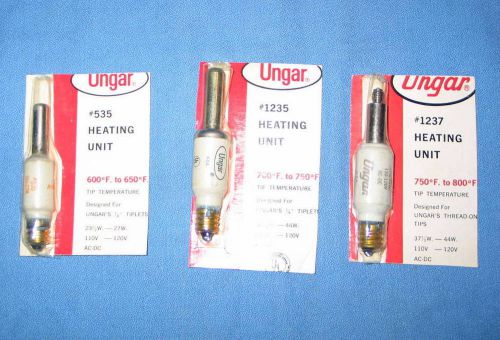 Lot of 3 UNGAR Heating Units #1237, #1235, #535 - NOS