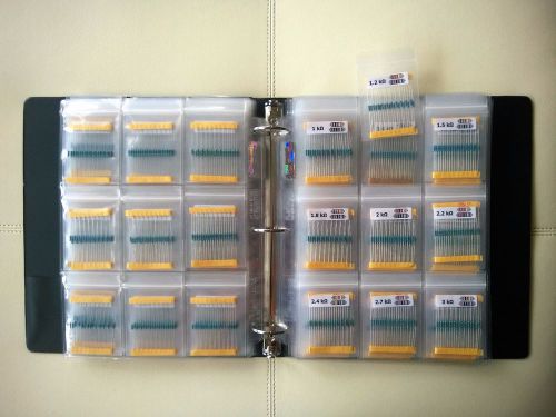 Resistor Organizer and Storage System with 2600 Resistor Assortment