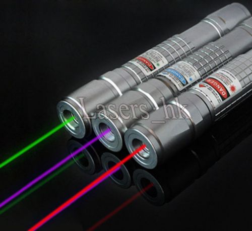 Astronomy High Power GREEN+Blue+RED Laser Pointer Beam Visible +Battery +Charger