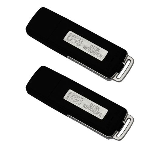 2PCS UR-08 8GB USB Digital Radio Voice Recorder Pen Black