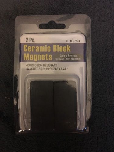 Master Magnetics Ceramic Block Magnets Pk/2  #07044 NEW