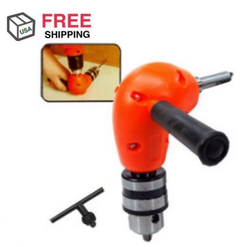 Right angle drill attachment chuck adapter electric power cordless 3/8 90 degree for sale