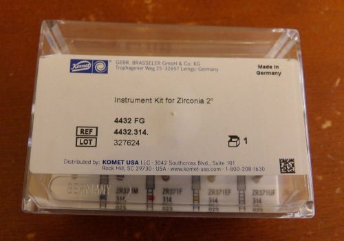 Unused package of dental burs: komet instrument kit for zirconia 2 for sale