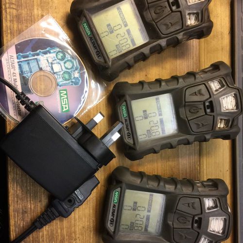 3 x msa altair 4 x multi gas monitor detector meter h2s,lel,co,o2 for sale