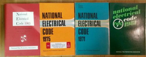 Vintage Set Paperback National Electrical Code NEC Manuel 1965 1971 1975 1981