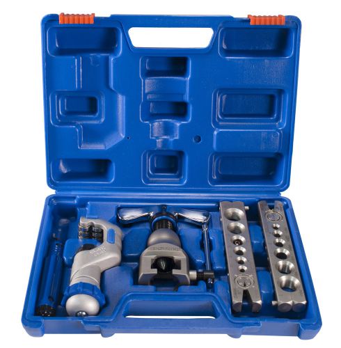 Iwiss 806ft-l eccentric cone type copper tube flaring tool kit with cutting tool for sale