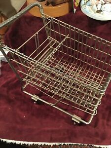Salesman Sample metal grocery cart 12x12x8 Inches