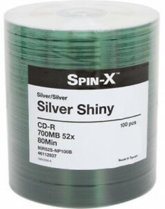 200 Spin-X 52x CD-R 80min 700MB Shiny Silver