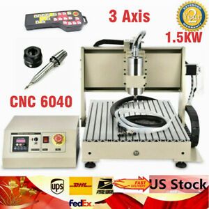 3 Axis CNC 6040 Milling Machine Engraver Water Cooled Motor Metalworking Cut+RC