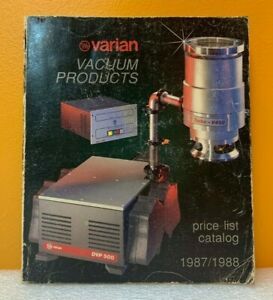 Varian 1987-1988 Vacuum Products Price List Catalog.