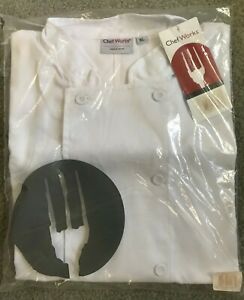 Chef Works® Men&#039;s Chef Coat -White color, Size XL. Condition is &#034;New with tags&#034;.